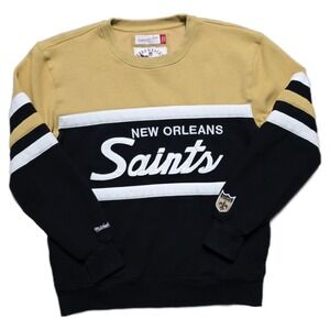 Mitchell & Ness New Orleans Saints Throwback Crewneck Sweatshirt Men's Size XL
